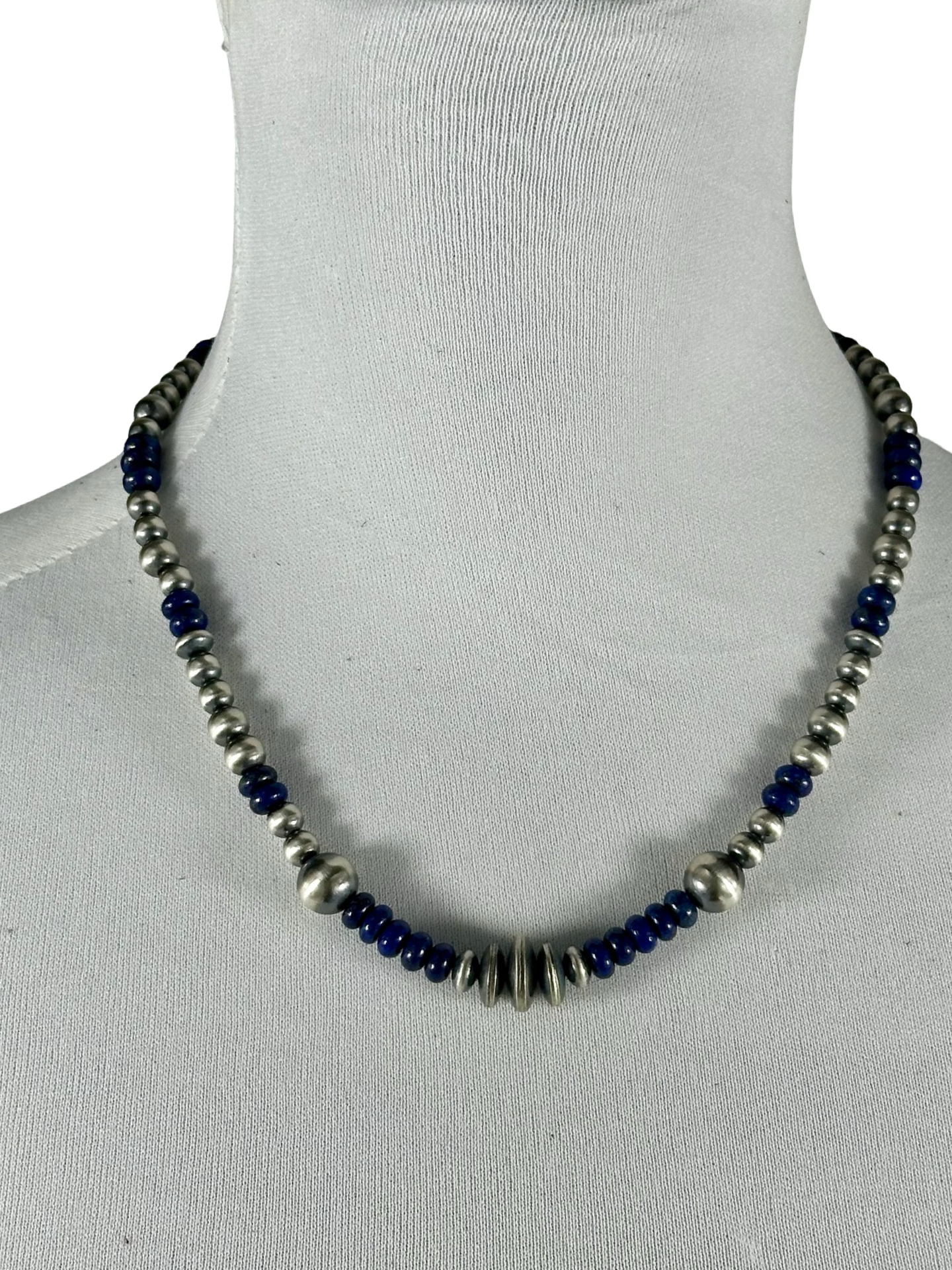 Lapis Lazuli Sterling Pearl Necklace