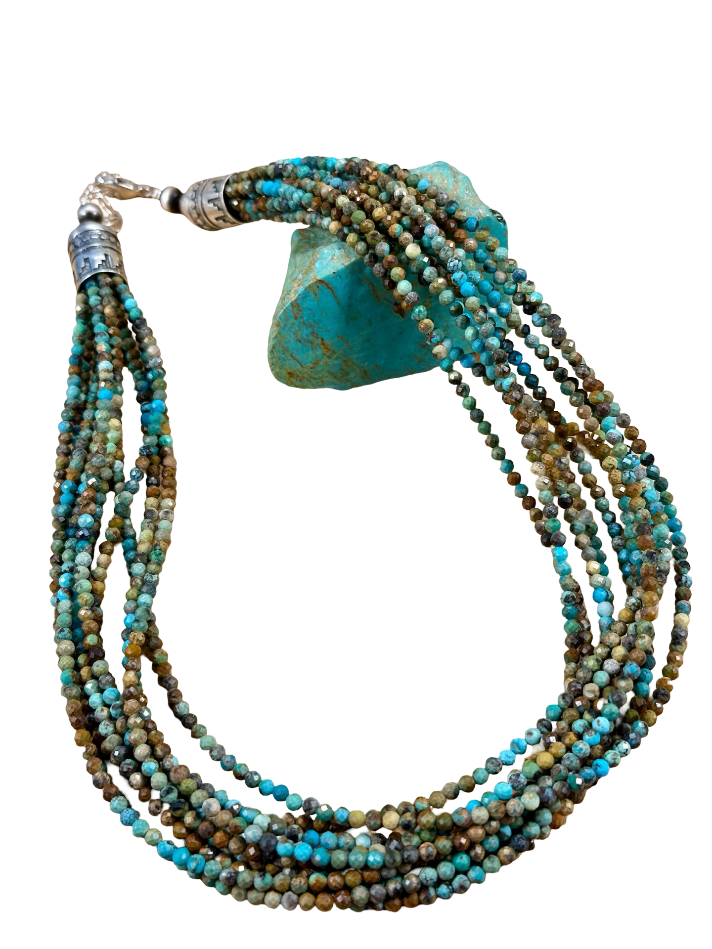 Kingman Turquoise Multi Strand Necklace
