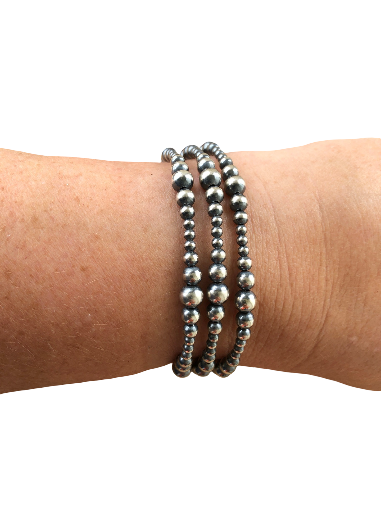 3 Strand Varied Sterling Pearl Bracelet