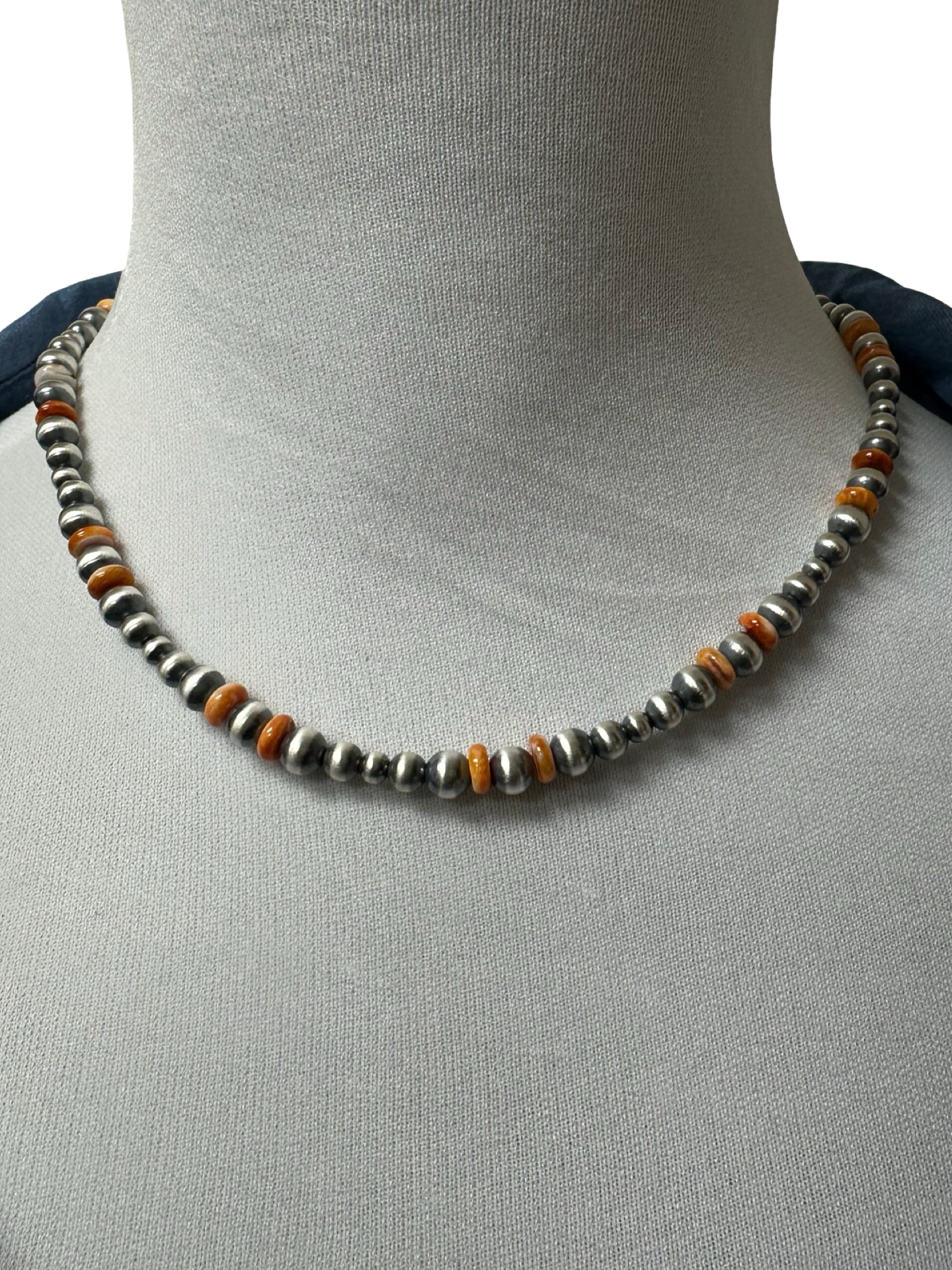 Spiny & Silver Pearl Necklace