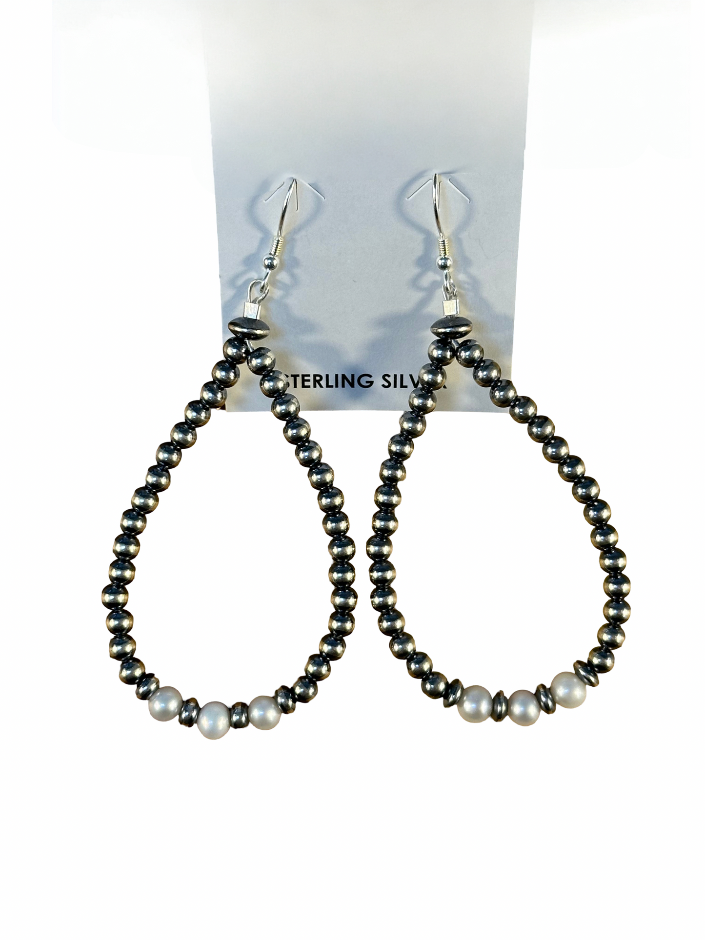 3-Freshwater & Sterling Pearl Teardrop Earrings