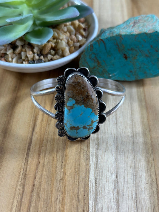 #8 Single Stone Sterling Cuff