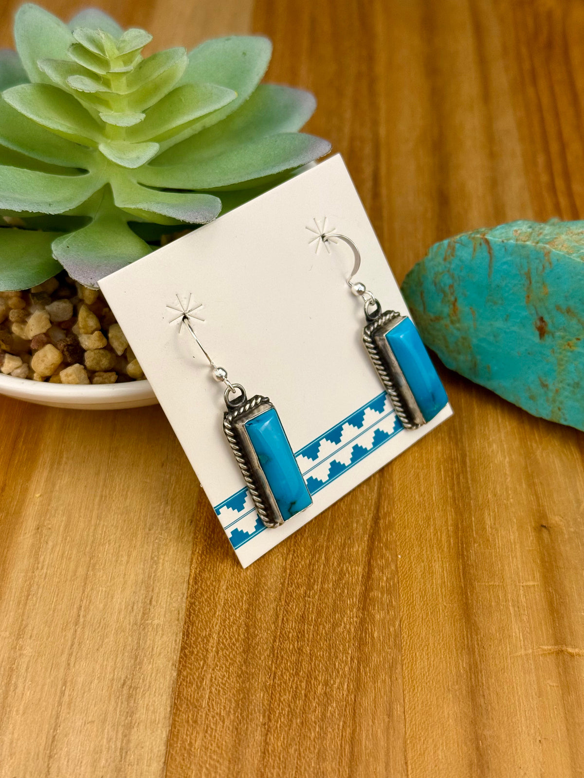Kingman Bar Sterling Dangle Earrings