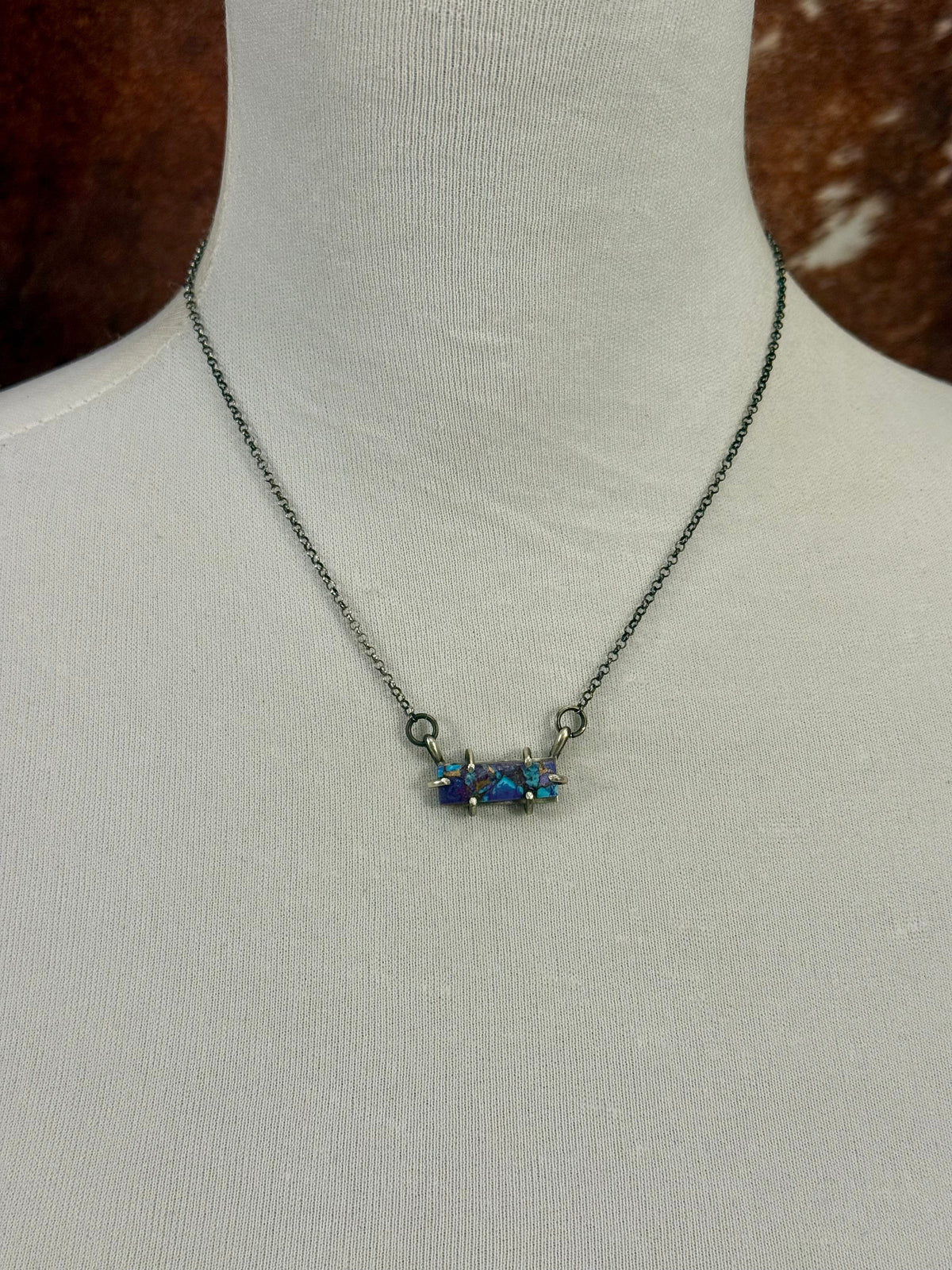 Purple Mojave Sterling Waterproof Necklace