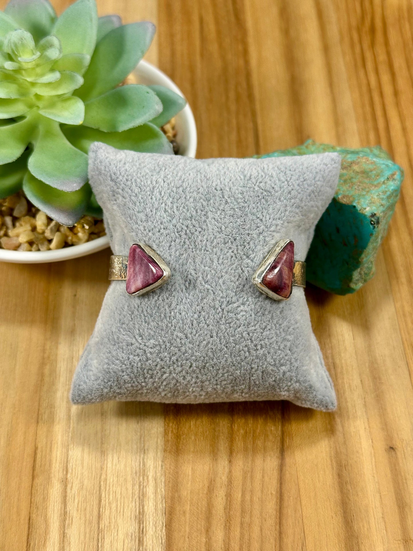 Purple Spiny Open Sterling Silver Cuff
