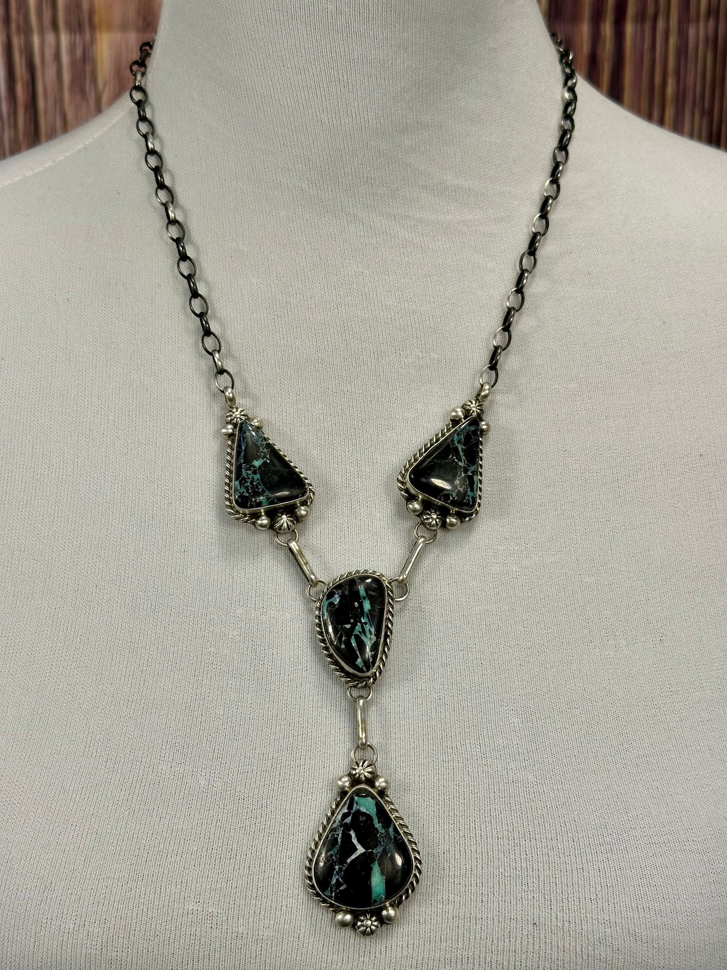 Black Jack Turquoise Mini Lariat