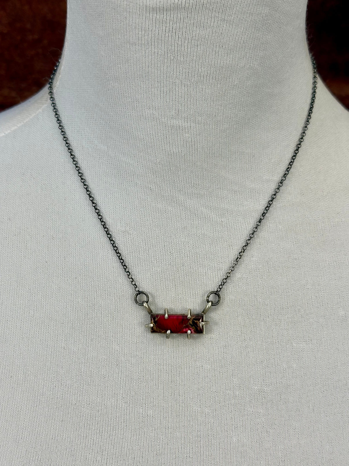 Dahlia Rose Sterling Waterproof Bar Necklace