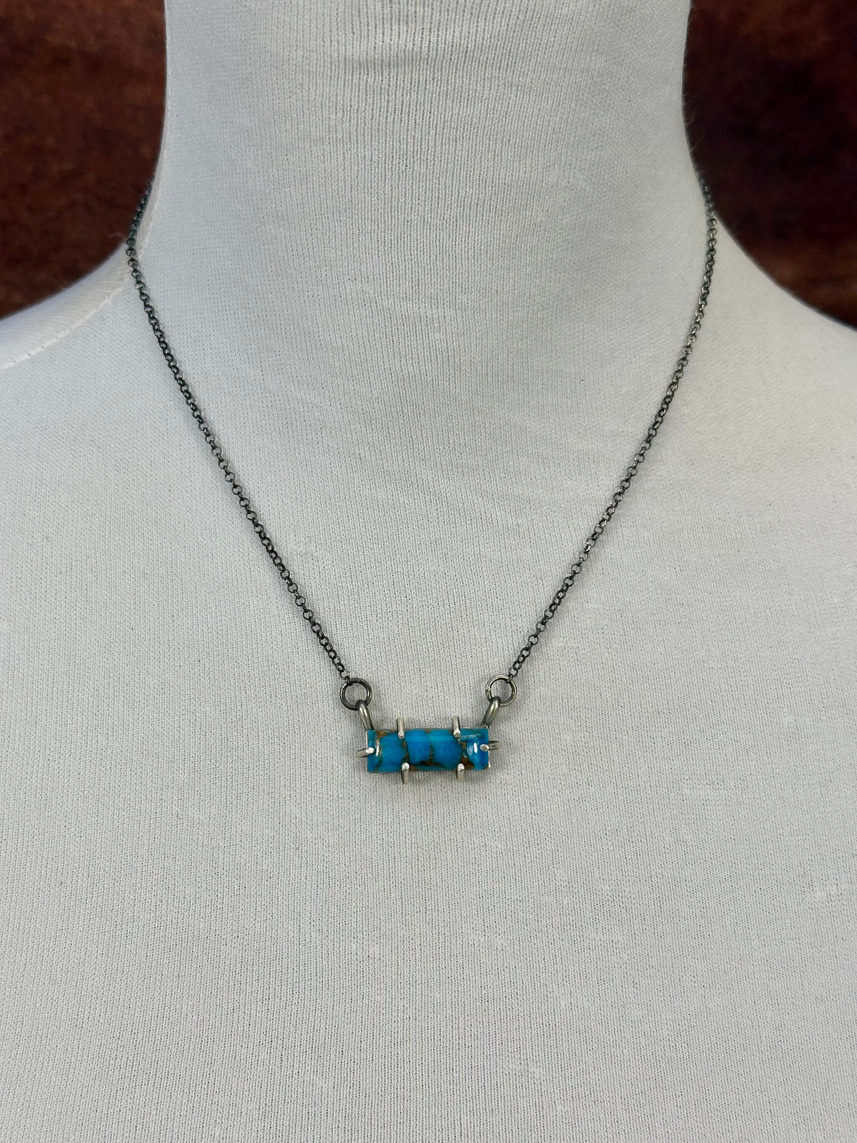 Dahlia Sterling Waterproof Bar Necklace
