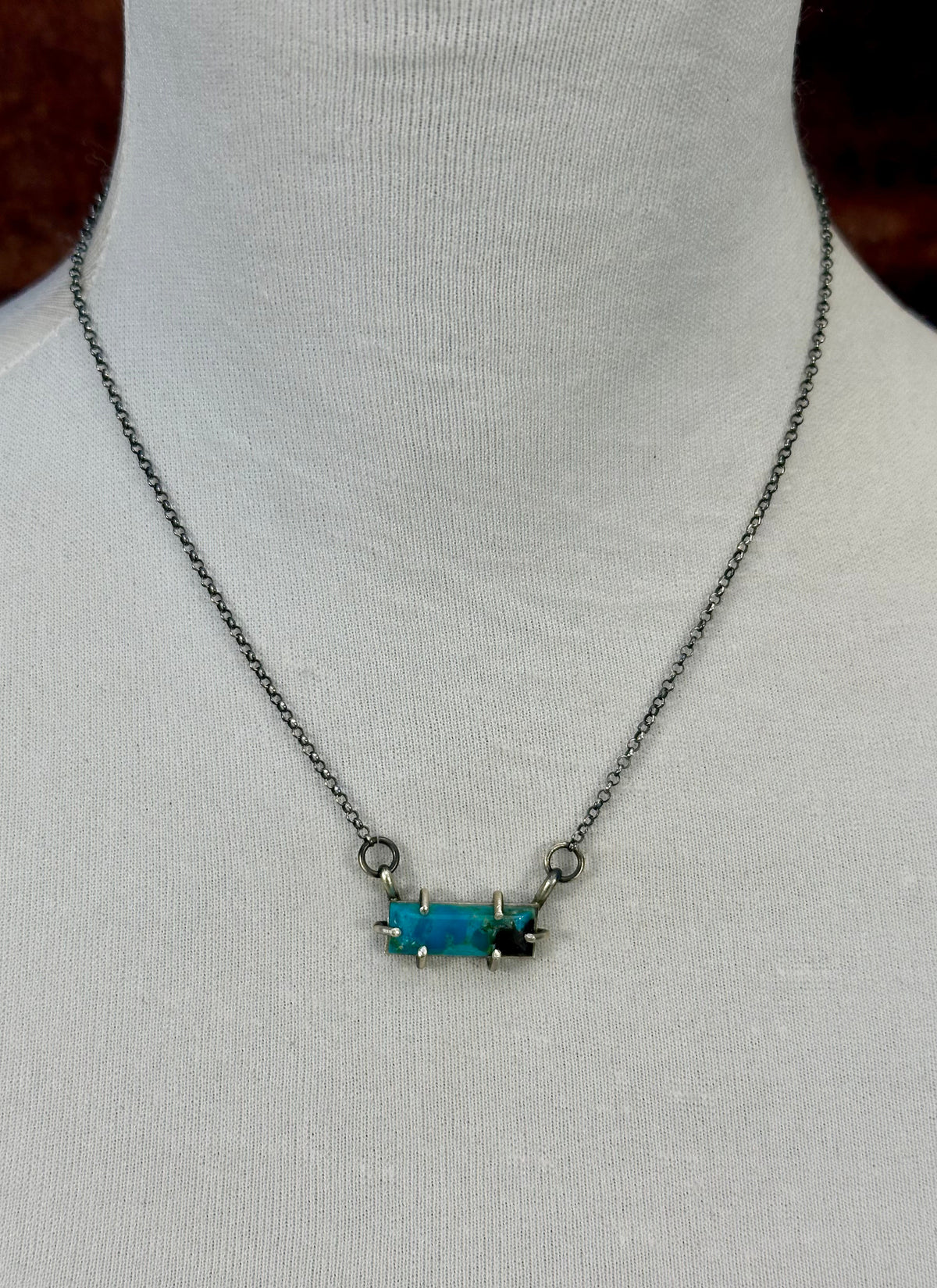 Kingman Turquoise Sterling Waterproof Necklace