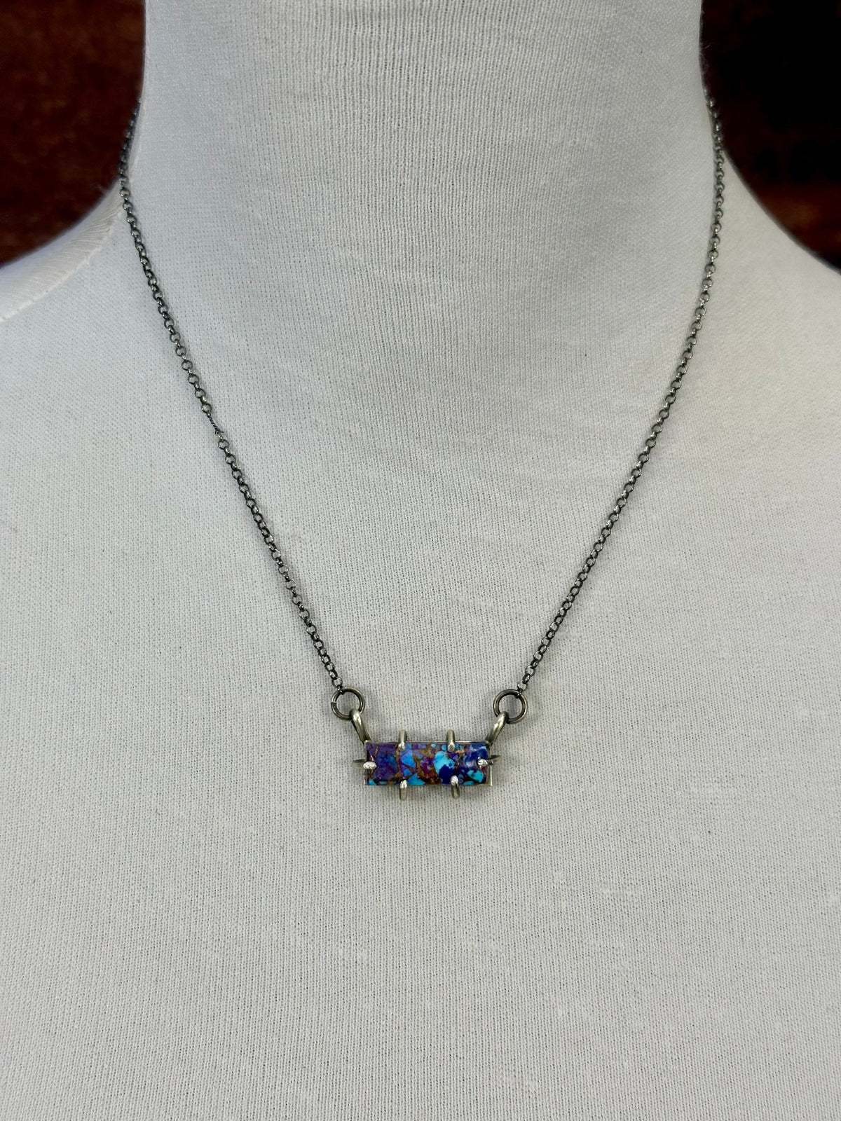 Purple Dahlia Sterling Waterproof Necklace