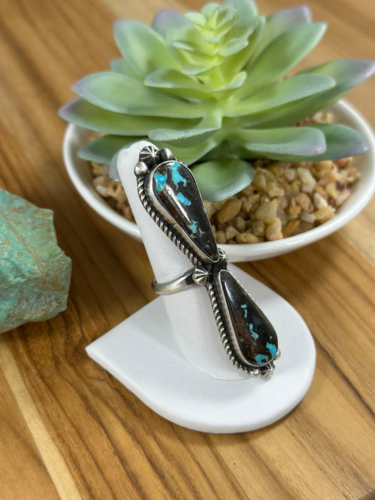 2 Stone Black Jack Ring
