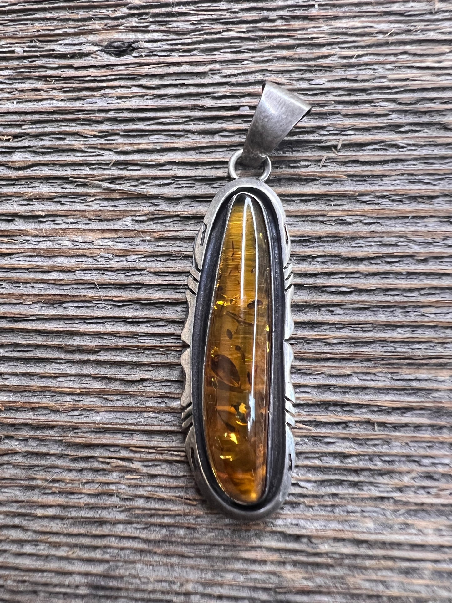 Long Amber Pendant