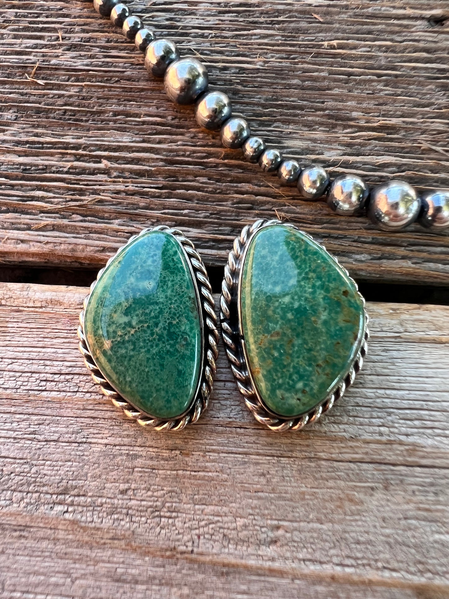 Kingman Turquoise Stud Earrings