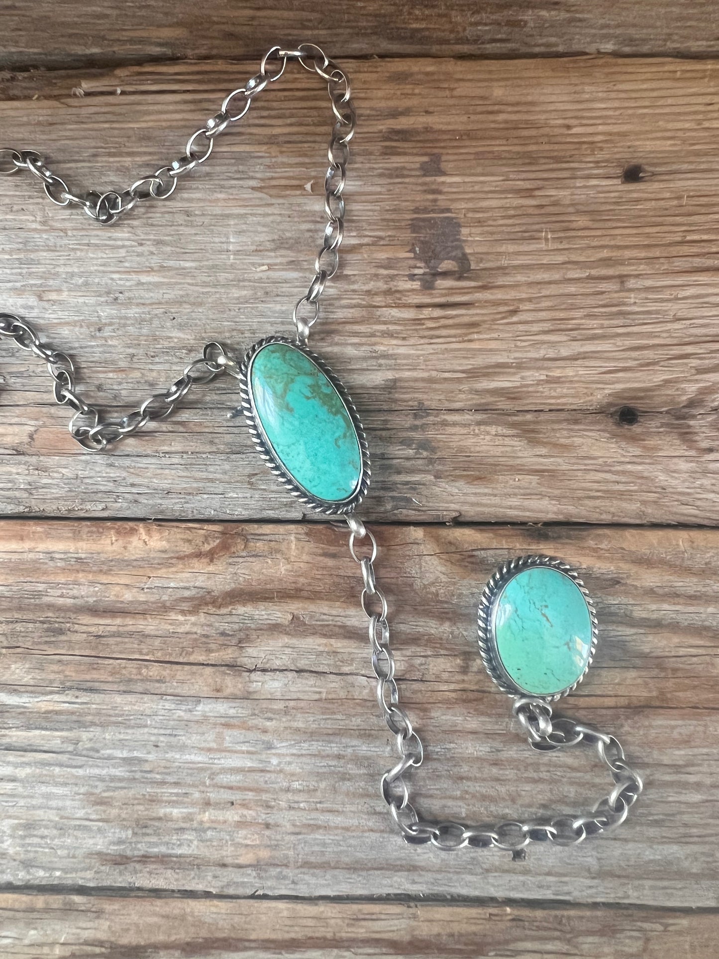 Two Stone Lariat Necklace