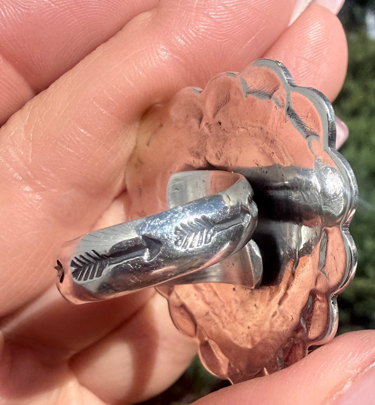 Sunshine Reeves Sterling Silver Heart Stamped Ring