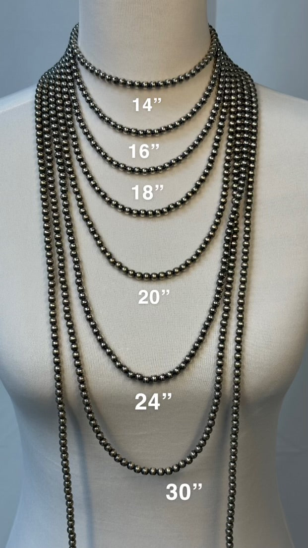 24" 8MM Sterling Pearls