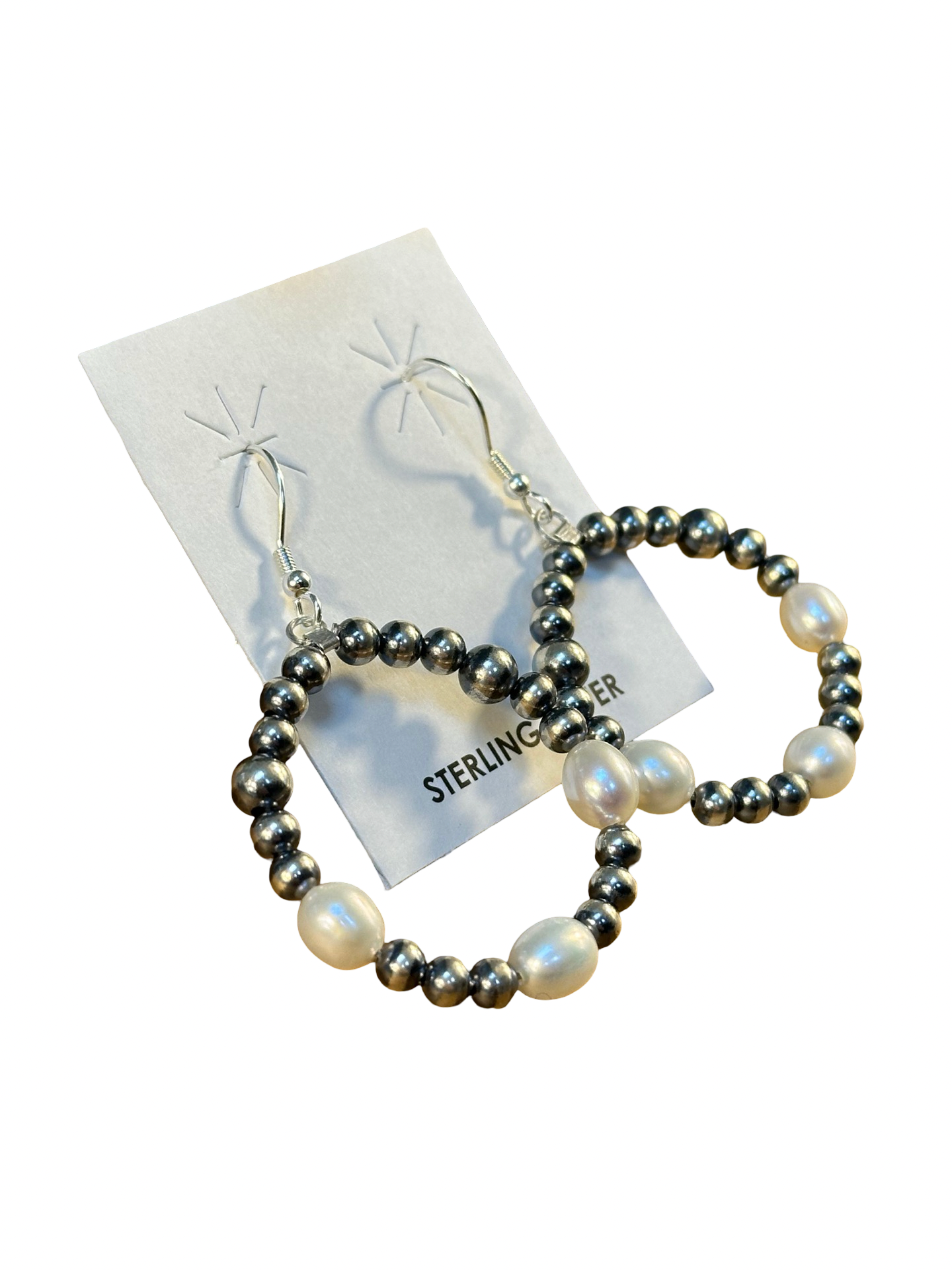 Freshwater Pearl & Sterling Pearl Earrings