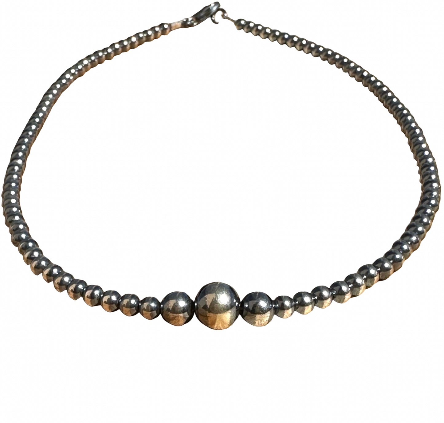 18" Graduated Sterling Pearl Necklace