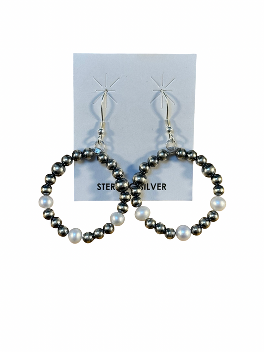 Freshwater & Sterling Pearl Earrings