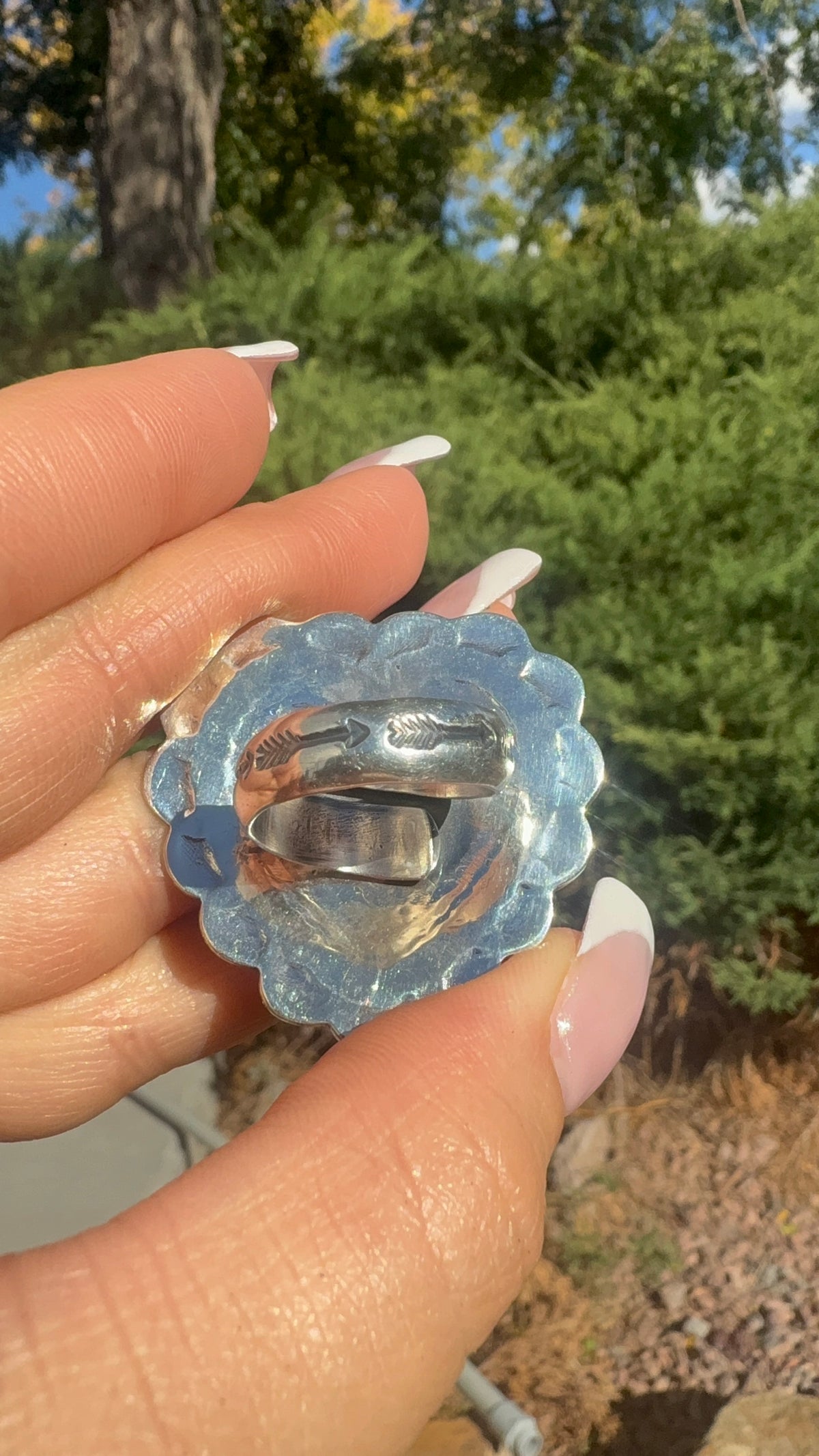 Sunshine Reeves Sterling Silver Heart Stamped Ring