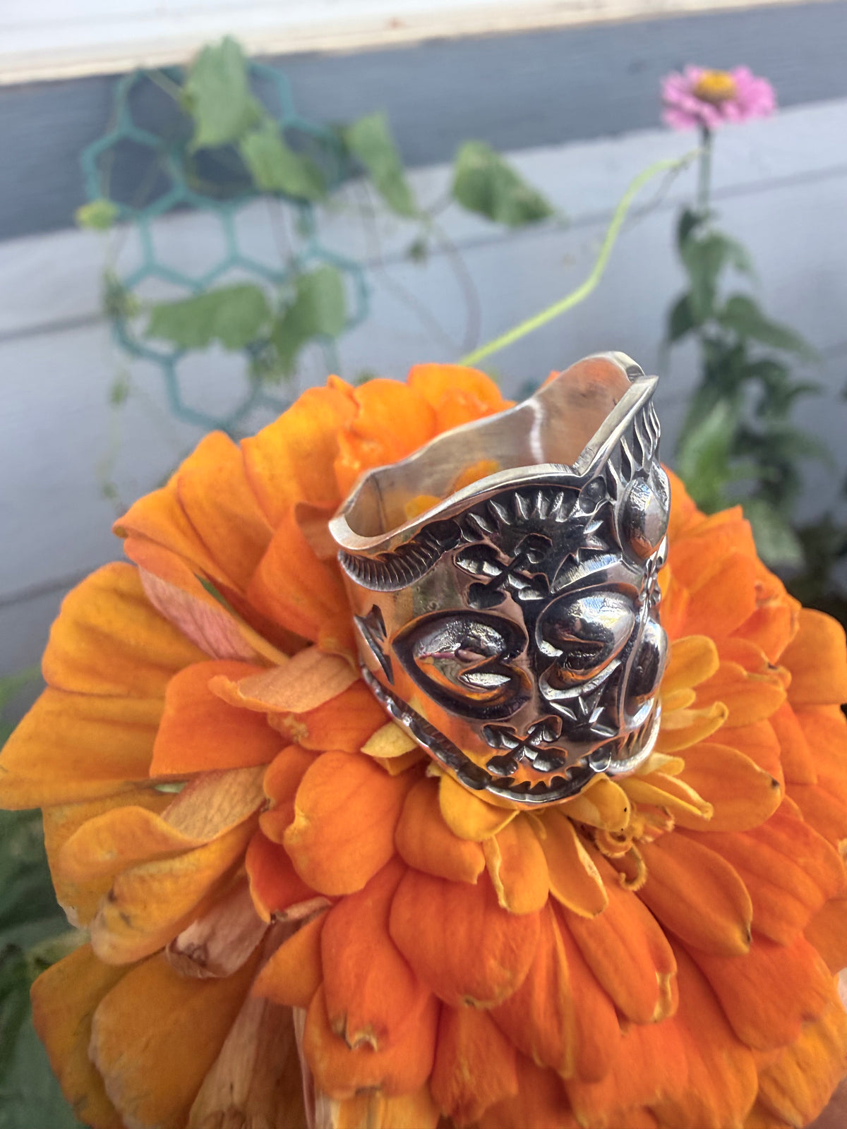 Sunshine Reeves Sterling Silver Cigar Band Stamped Ring