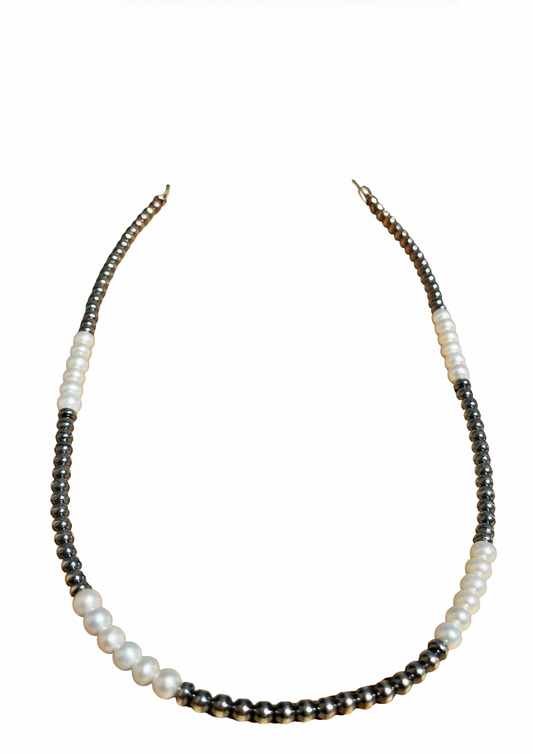 20" Sterling and Freshwater Pearl Necklace