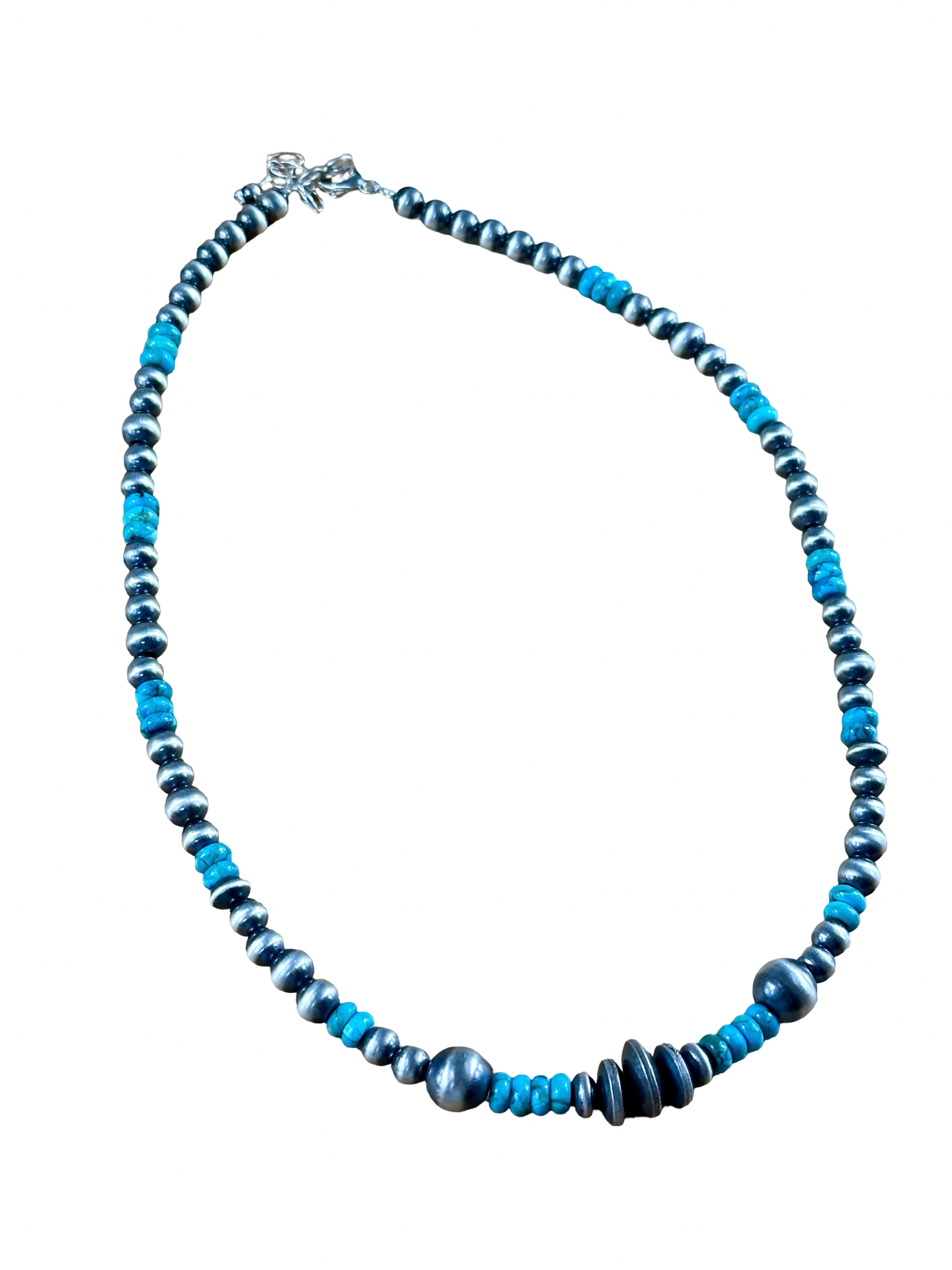 Kingman Turquoise Sterling Pearl Necklace
