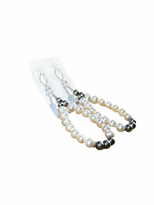 Freshwater & Sterling Pearl Teardrop Earrings