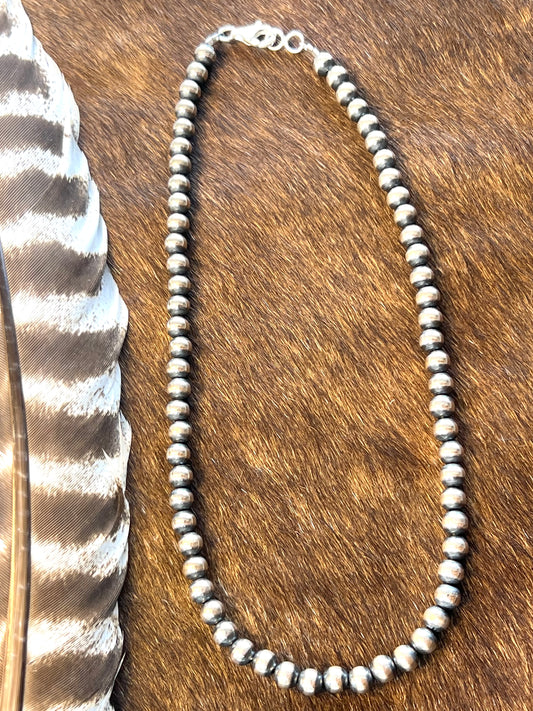 16" 6MM Sterling Pearl Necklace