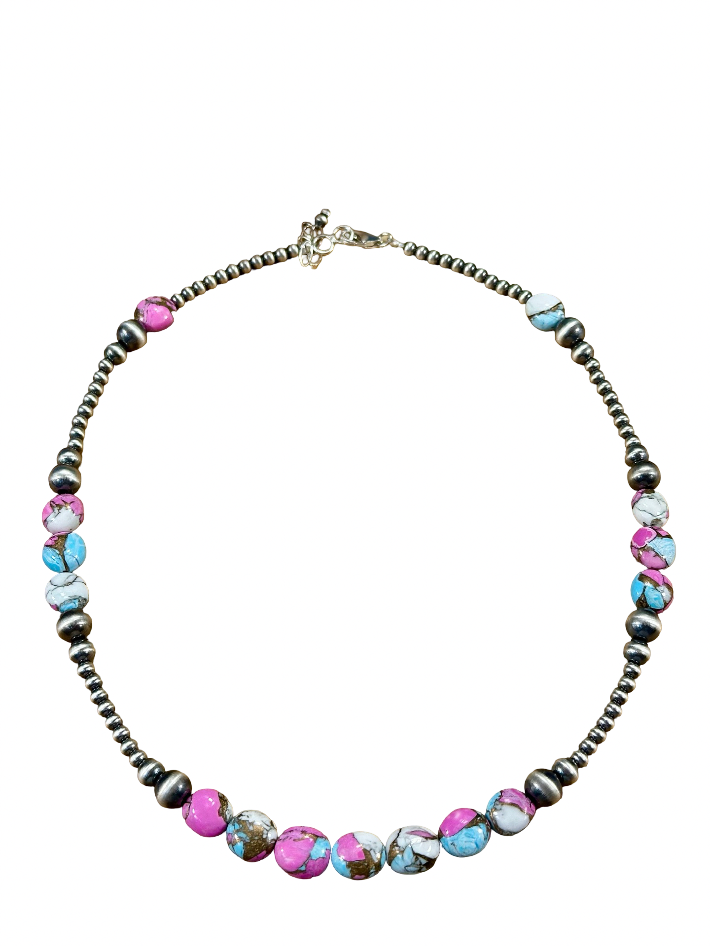 Cotton Candy Color Pearl Necklace