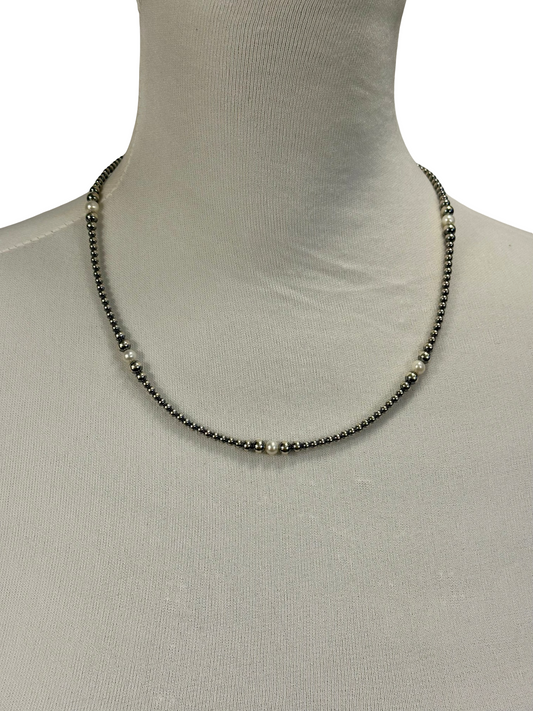 Fresh Water Pearl & Sterling Silver Pearl Necklace