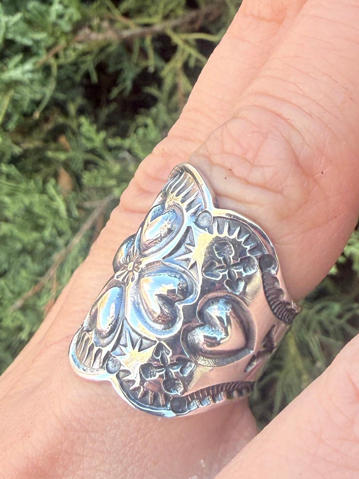 Sunshine Reeves Sterling Silver Cigar Band Stamped Ring