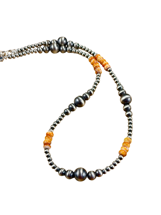 Spiny Oyster & Pearl Bead Necklace