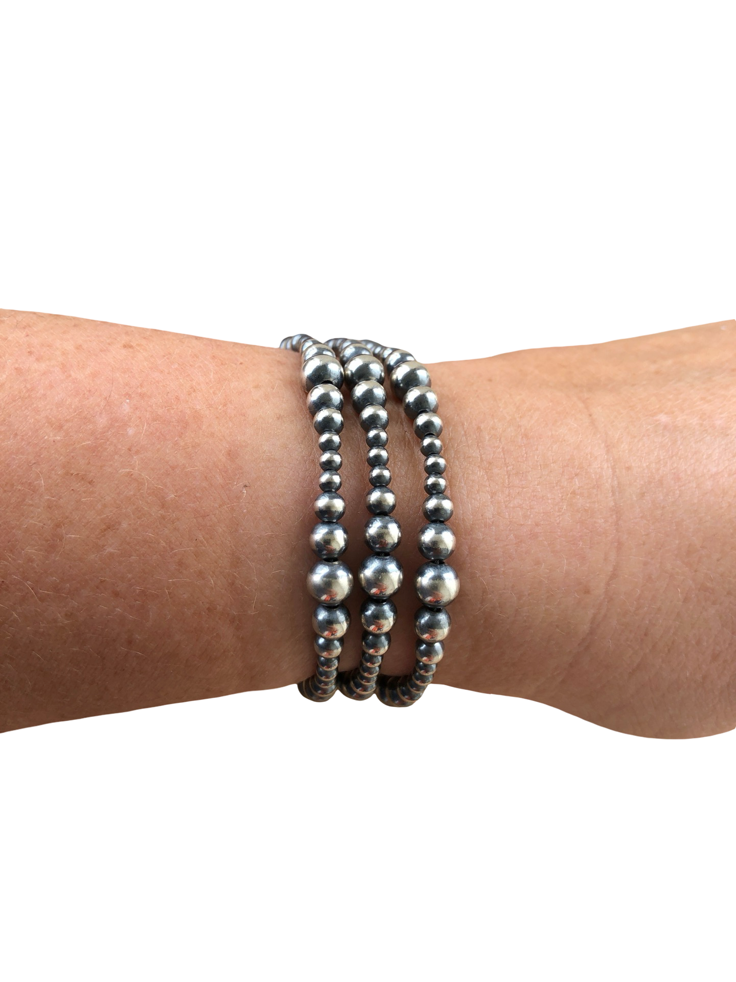 3 Strand Varied Sterling Pearl Bracelet