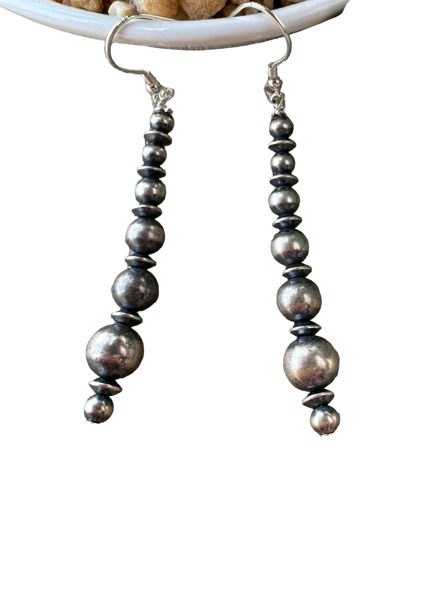 Sterling Pearl Little String Earrings