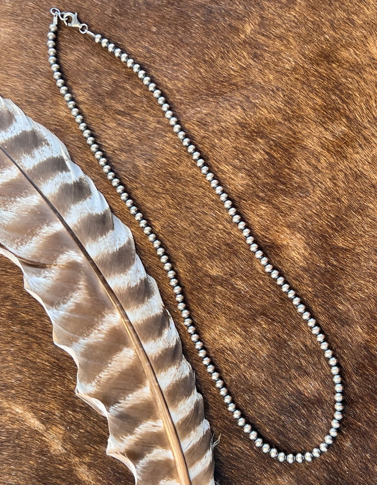 24" 5mm Sterling Pearl Necklace