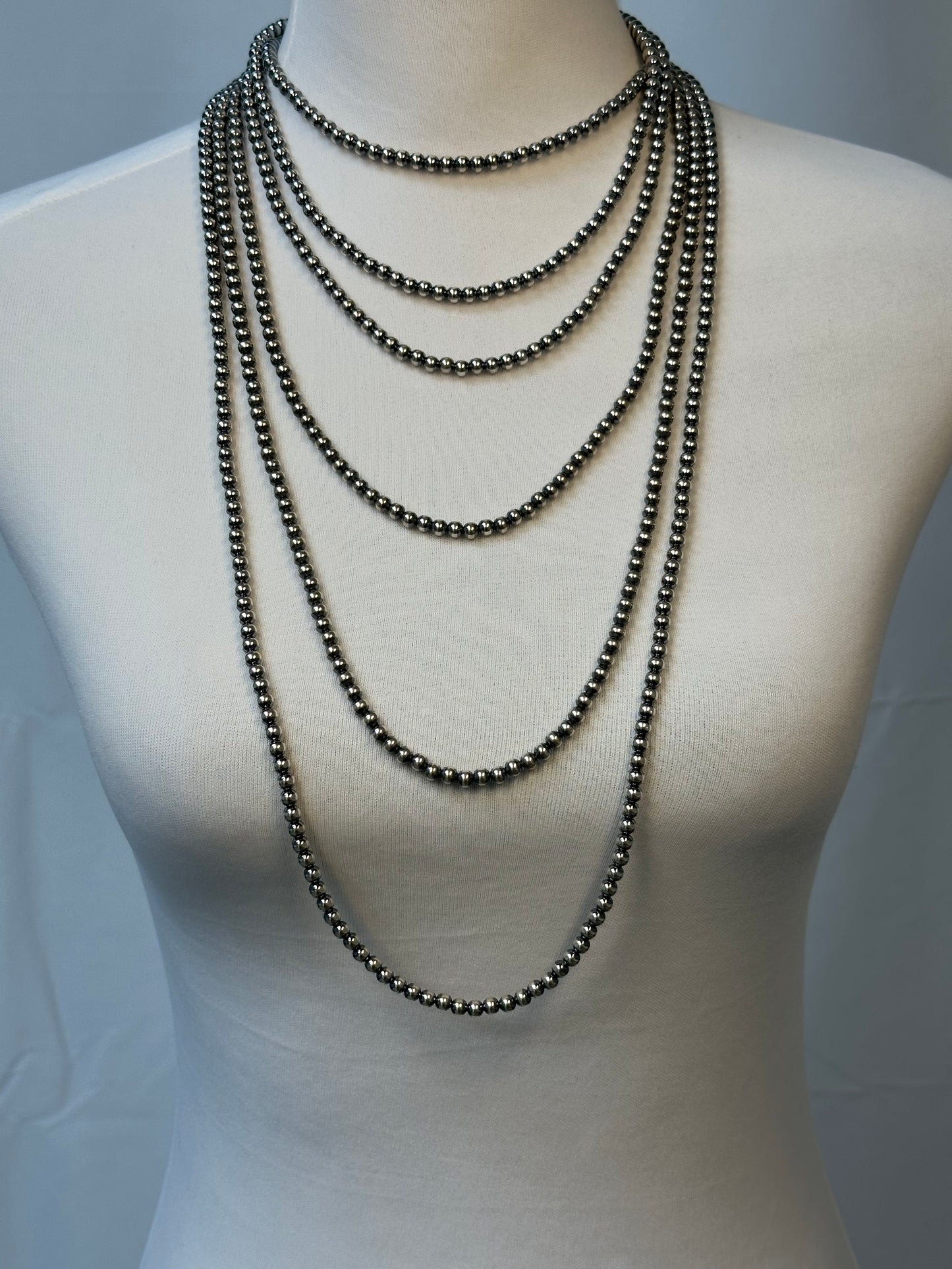 24" 5mm Sterling Pearl Necklace