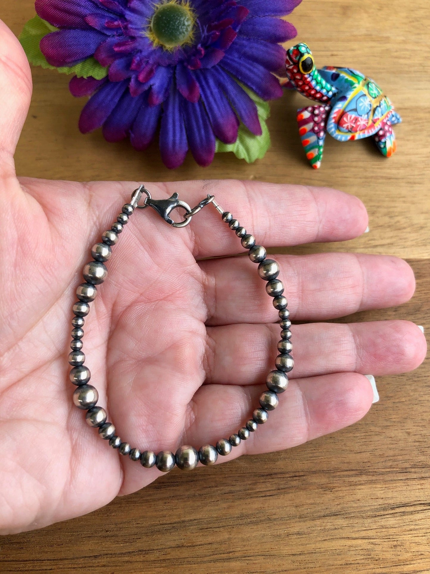 Varied Sterling Pearl Bracelet