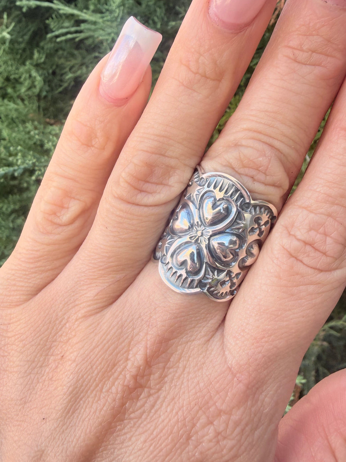 Sunshine Reeves Sterling Silver Cigar Band Stamped Ring
