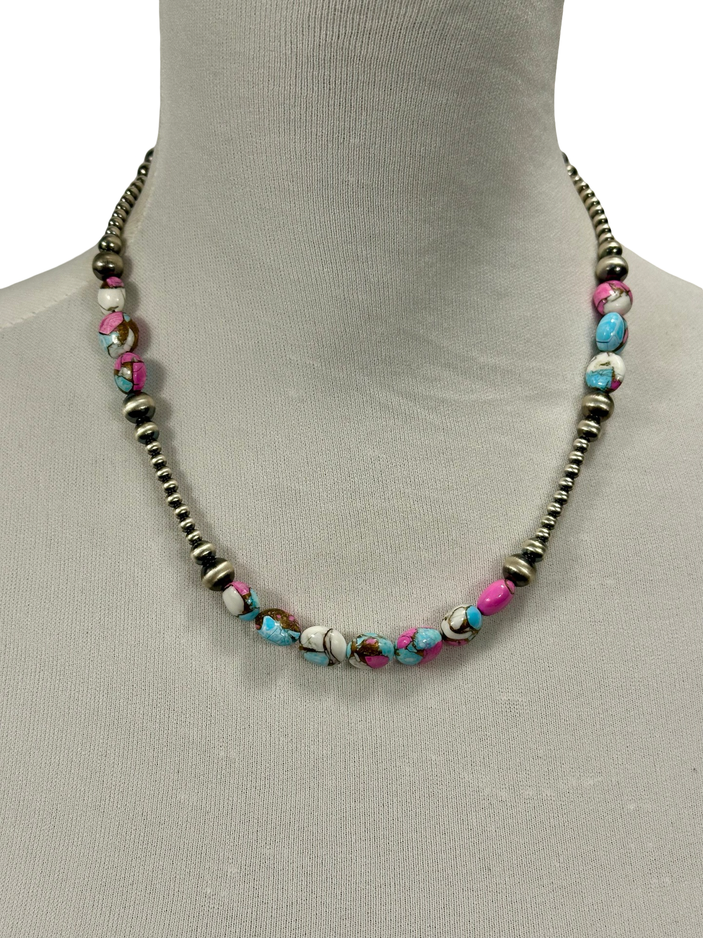 Cotton Candy Color Pearl Necklace