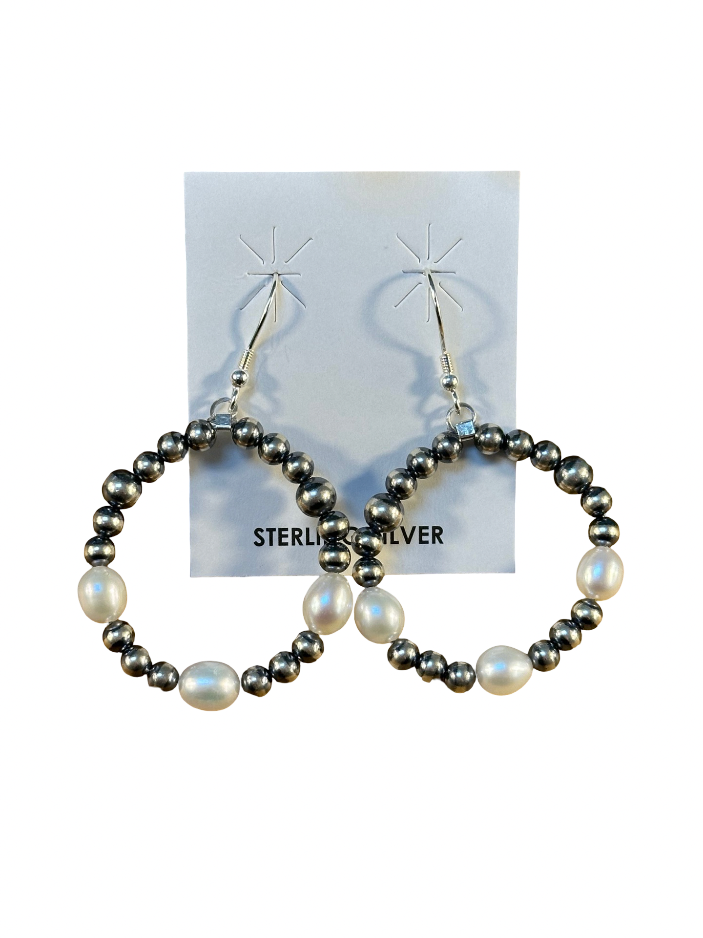 Freshwater Pearl & Sterling Pearl Earrings