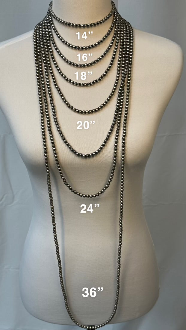 16" 6MM Sterling Pearl Necklace