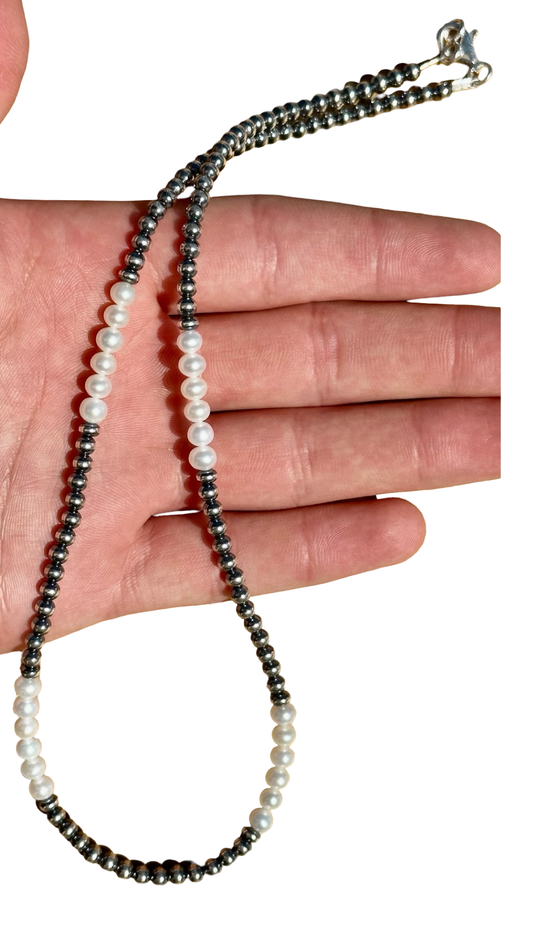 20" Sterling and Freshwater Pearl Necklace