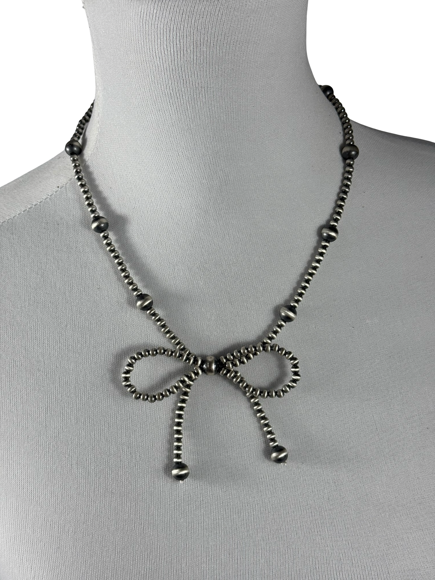 Sterling Silver Bow Necklace