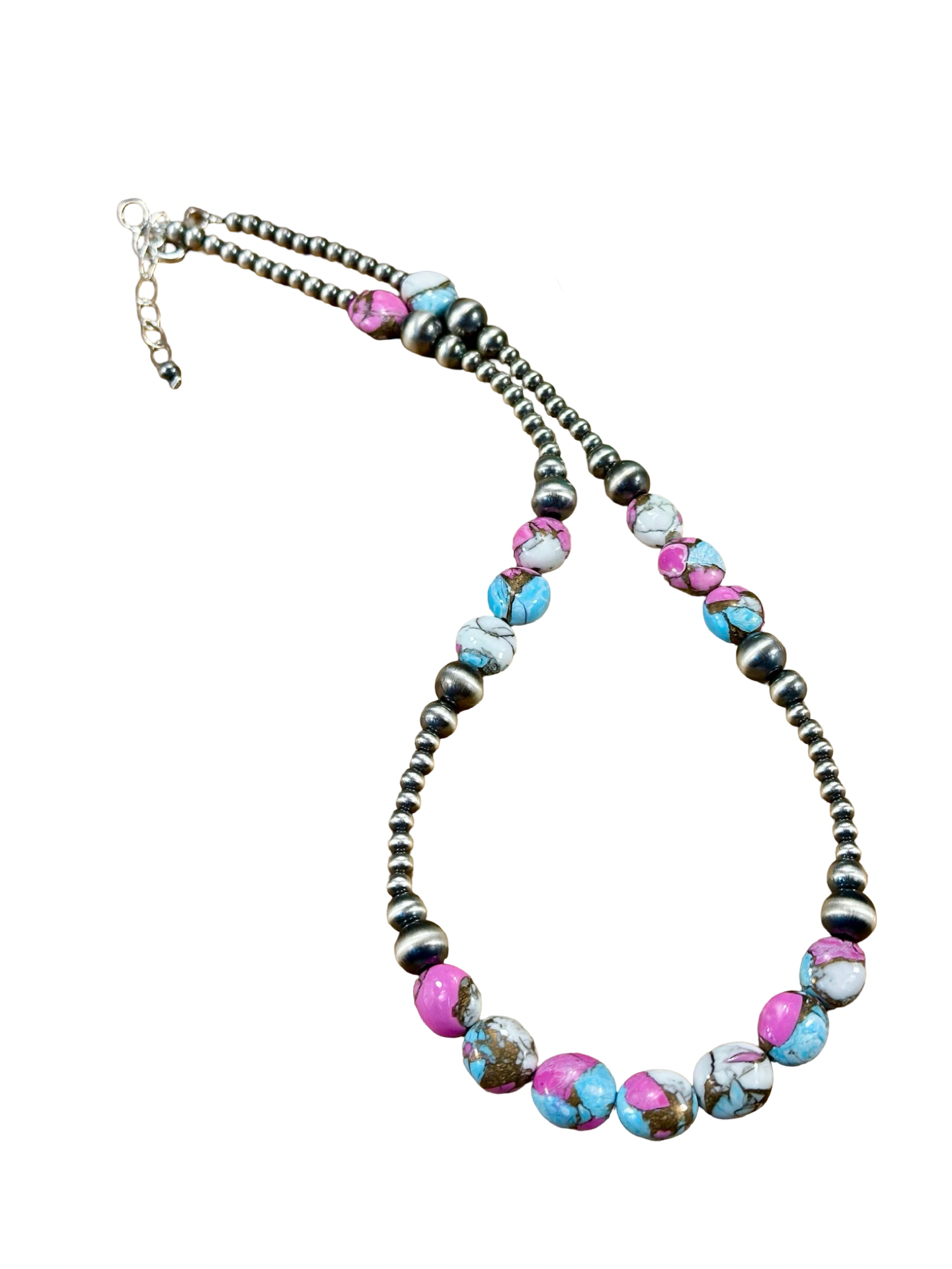 Cotton Candy Color Pearl Necklace