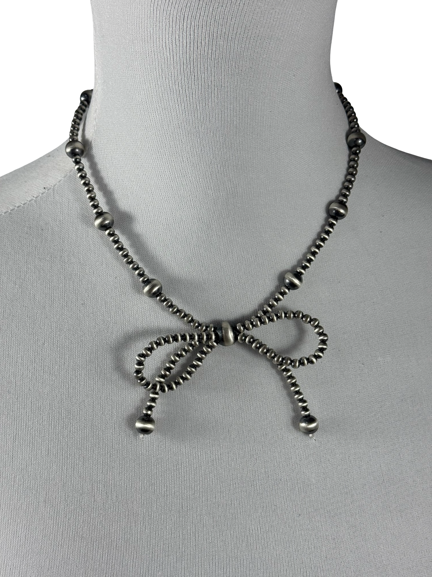 Sterling Silver Bow Necklace