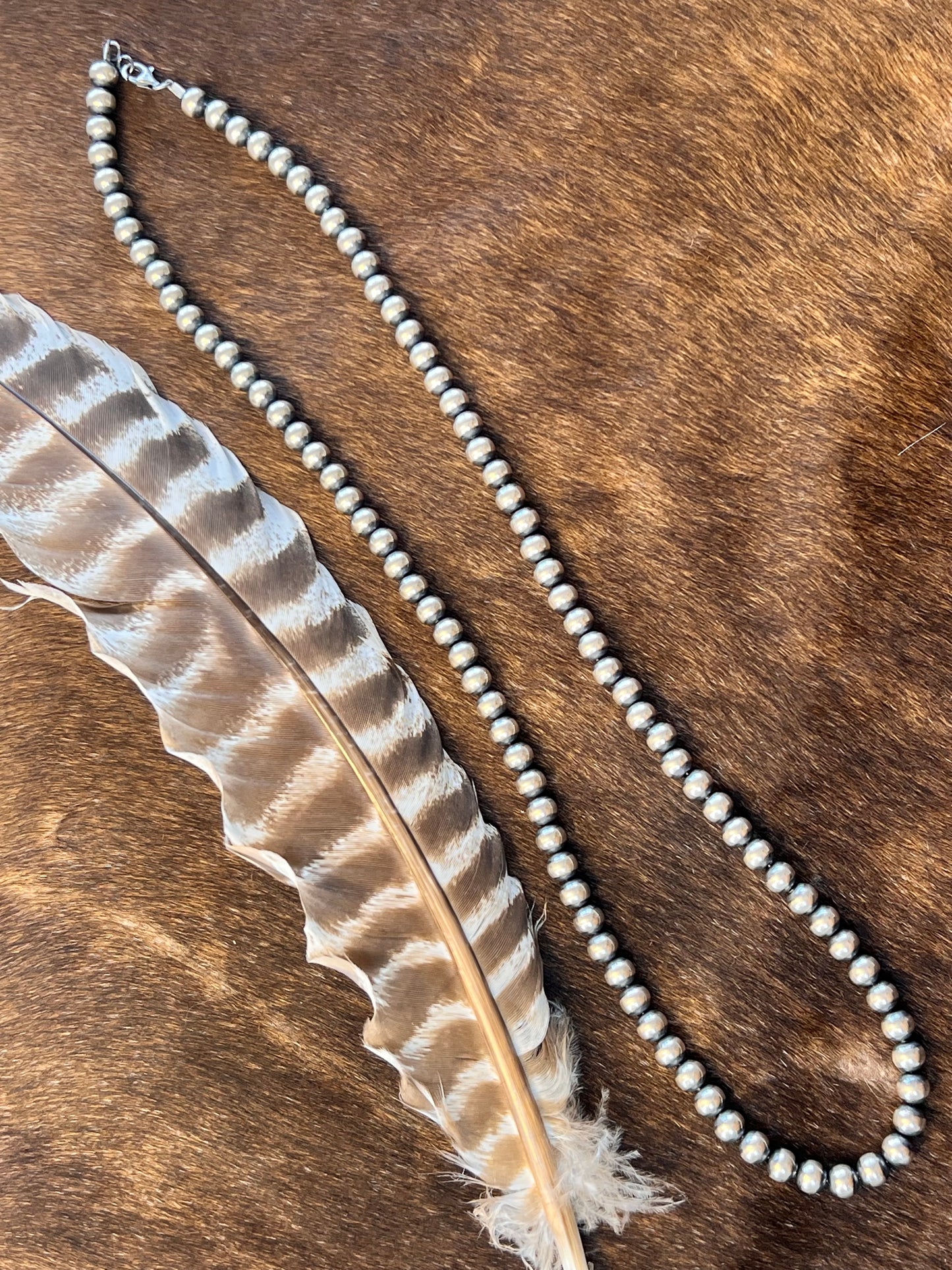 30" 8MM Sterling Pearls