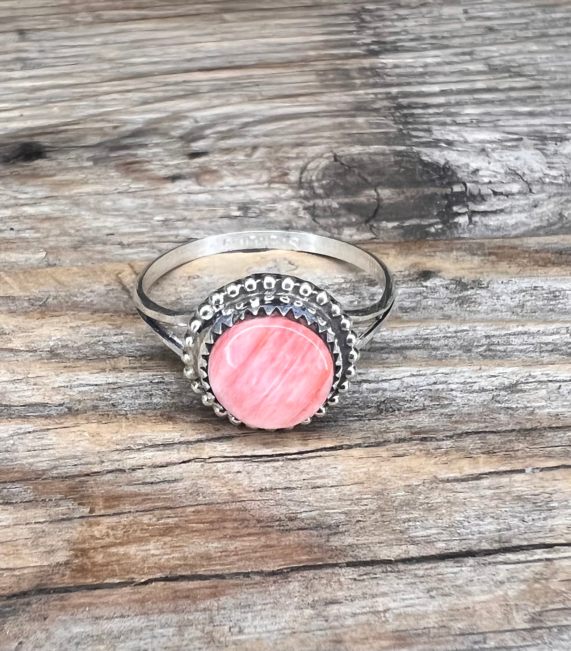 Blush circle ring