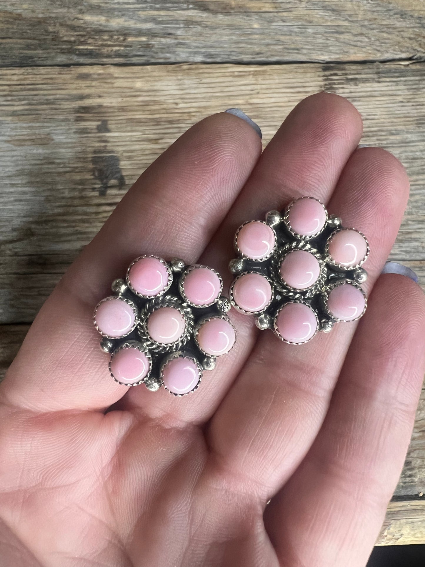 Cotton Candy Flower Earrings