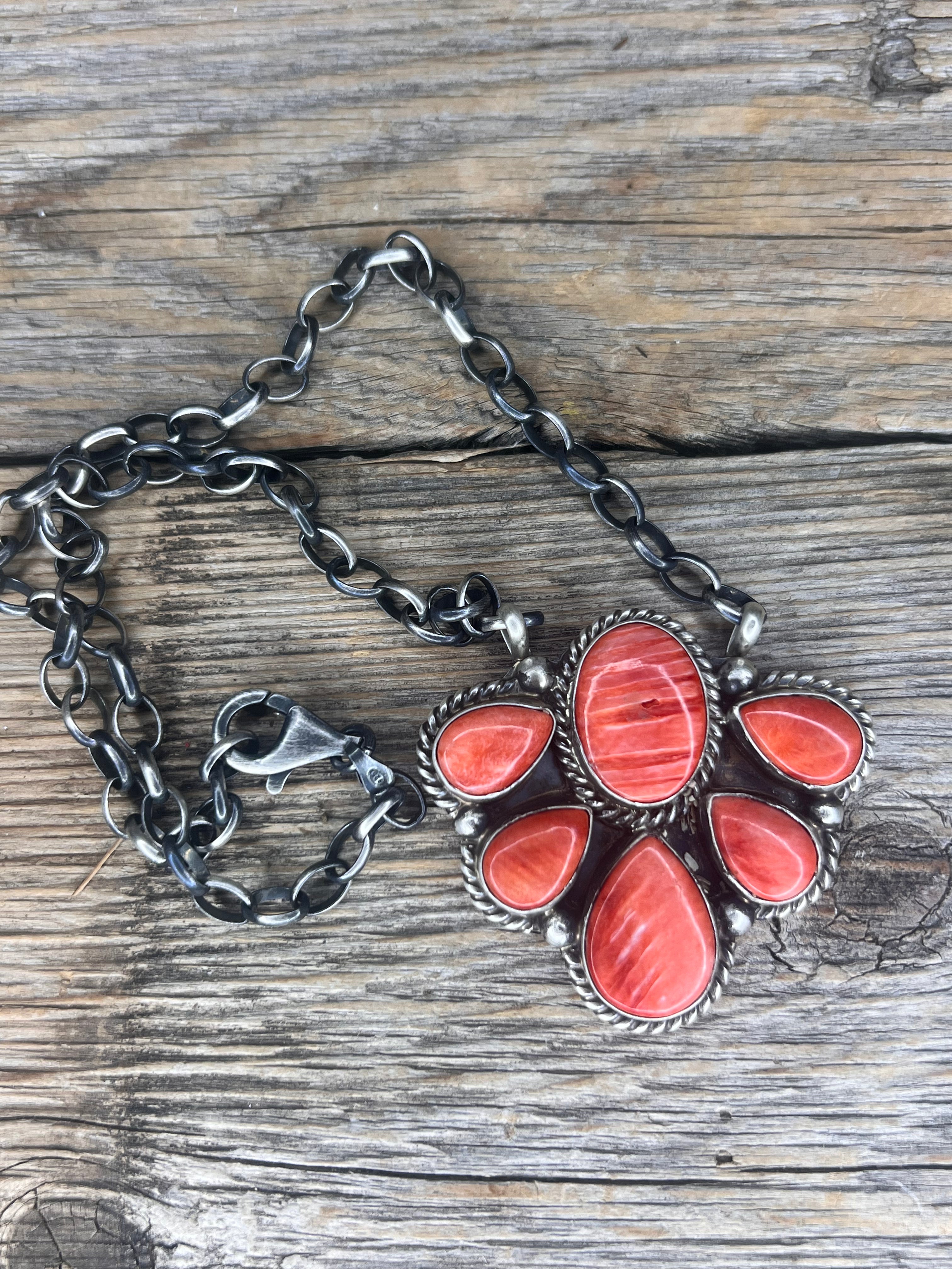 Red Spiny Oyster Necklace